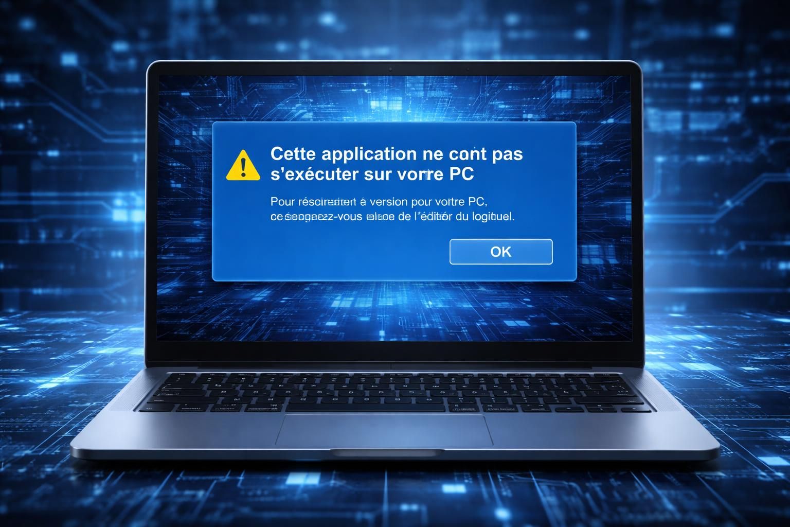 découvrez comment résoudre le message d'erreur « cette application ne peut pas s’exécuter sur votre pc » et retrouvez la marche à suivre pour faire fonctionner vos logiciels en toute simplicité.