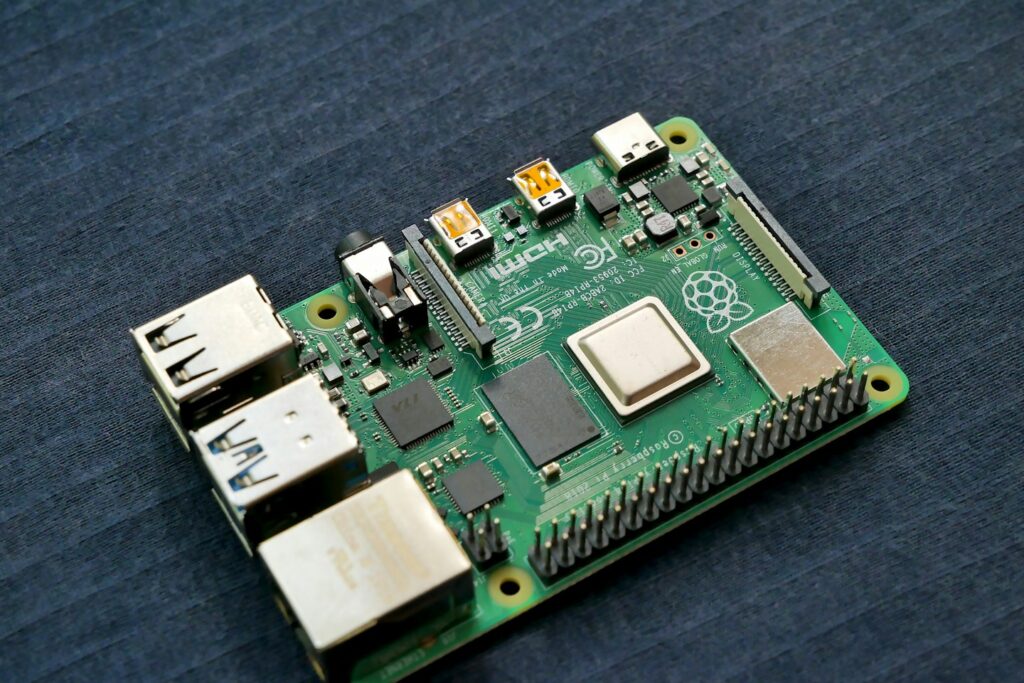 The topside of a Raspberry Pi 4 2GB version shot with Panasonic Lumix G85