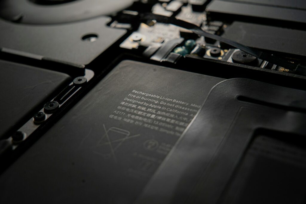 A MacBooks Lithium-Ion-Battery.