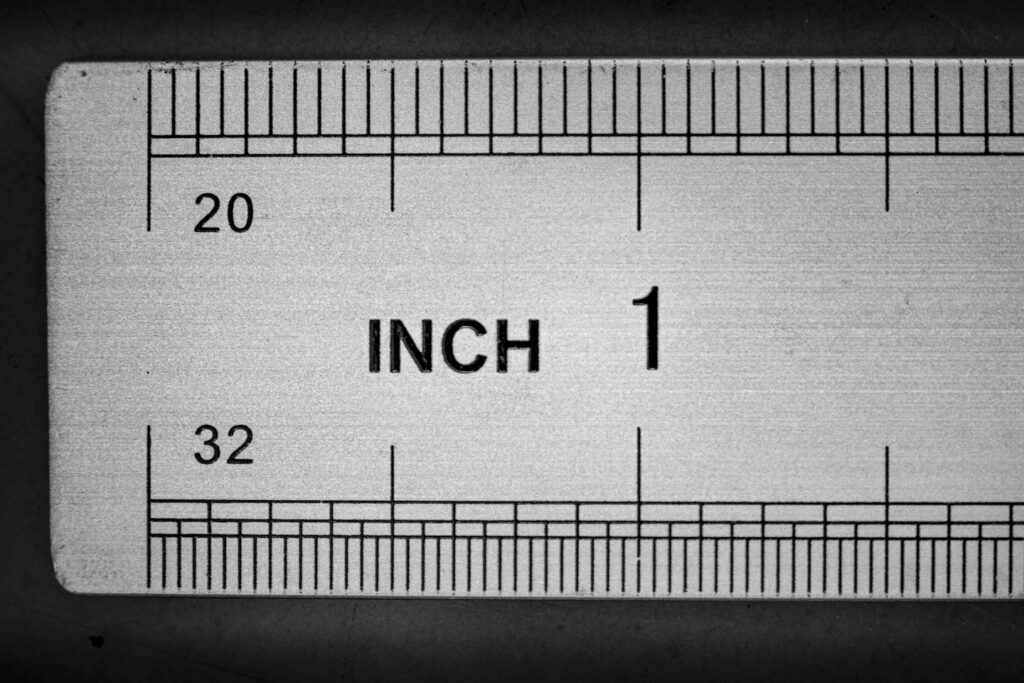 a ruler with numbers